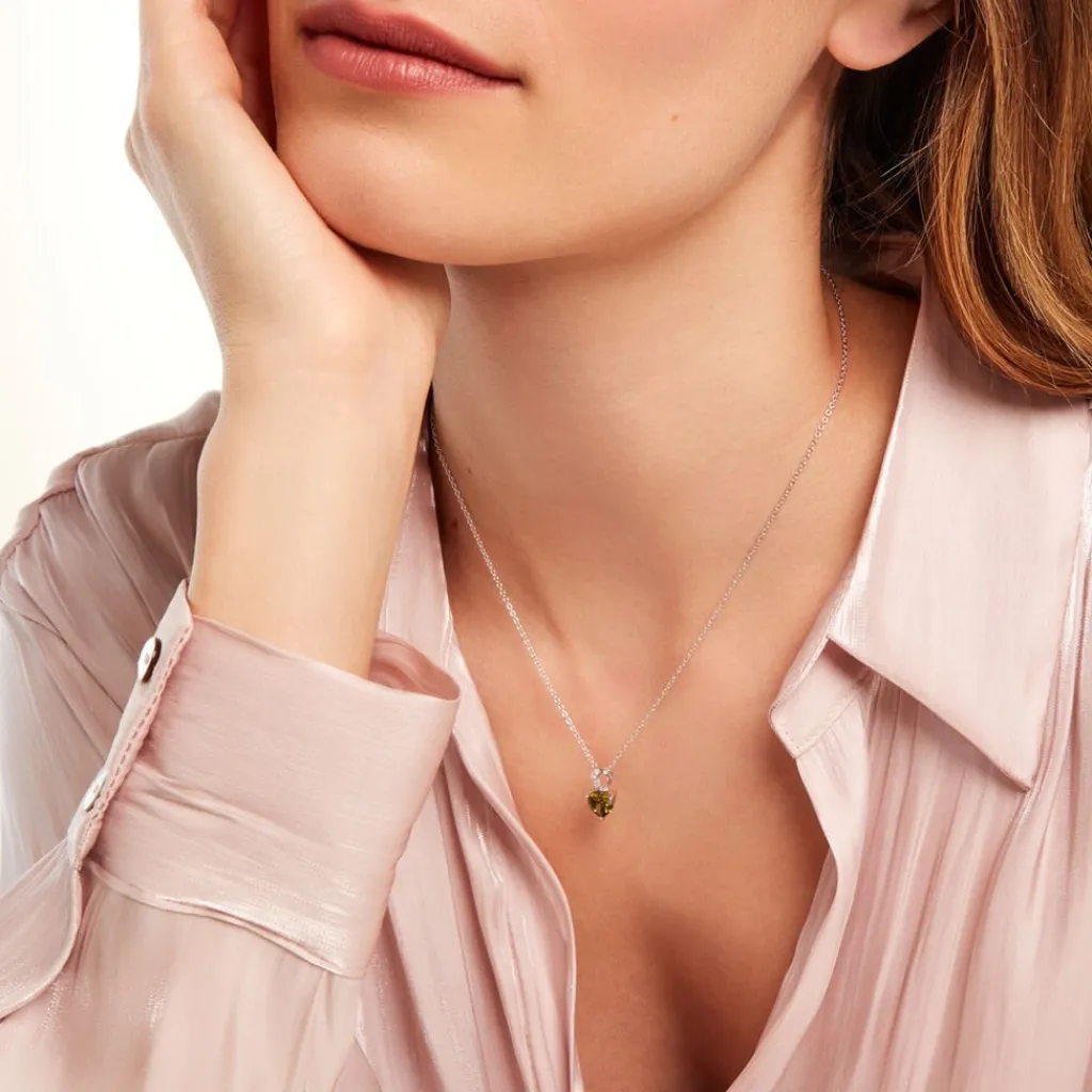 Histoire d'Or Collier Atieno Argent Blanc Oxyde De Zirconium argent blanc oxyde vert Discount