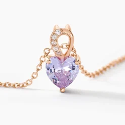 Histoire d'Or Collier Atieno Argent Rose Oxyde De Zirconium argent rose oxyde lavande Discount