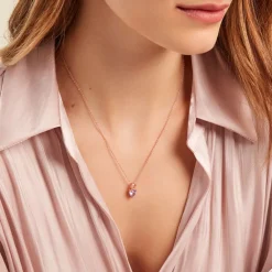 Histoire d'Or Collier Atieno Argent Rose Oxyde De Zirconium argent rose oxyde lavande Discount