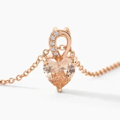 Histoire d'Or Collier Atieno Argent Rose Oxyde De Zirconium argent rose oxyde champagne Discount