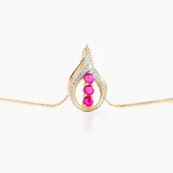 Histoire d'Or Collier Aurora Or Jaune Rubis Et Diamant Sale