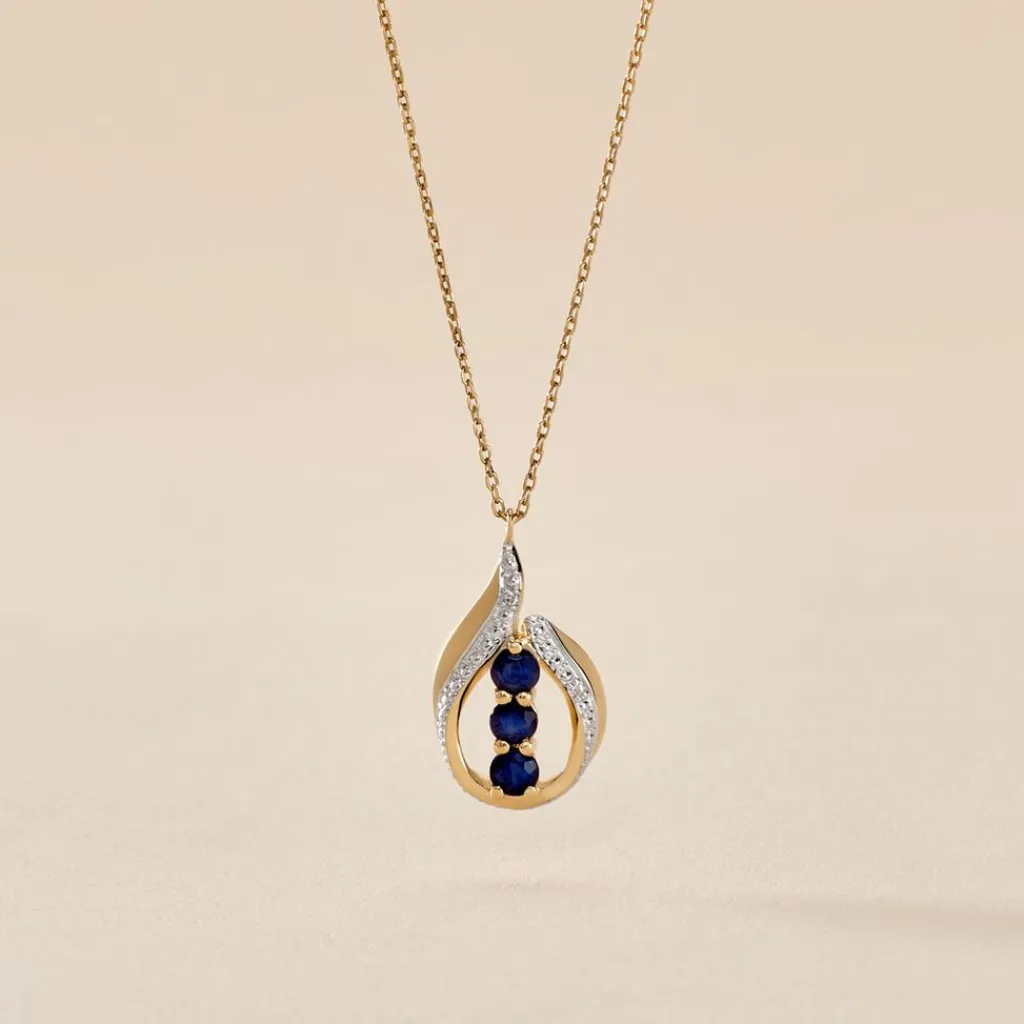 Histoire d'Or Collier Aurora Or Jaune Saphir Et Diamant Outlet