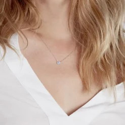 Histoire d'Or Collier Auxana Argent Blanc Oxyde De Zirconium argent blanc oxyde rose