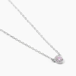 Histoire d'Or Collier Auxana Argent Blanc Oxyde De Zirconium argent blanc oxyde rose Best