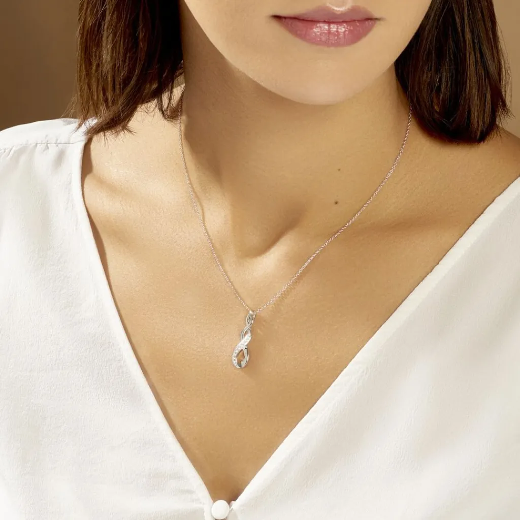 Histoire d'Or Collier Ayhan Argent Blanc Oxyde De Zirconium New