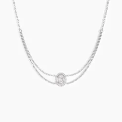 Histoire d'Or Collier Baroque Party Argent Blanc Oxyde De Zirconium Best