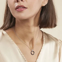 Histoire d'Or Collier Bertillianne Argent Blanc Céramique Et Oxyde De Zirconium New