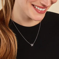 Histoire d'Or Collier Bess Argent Blanc