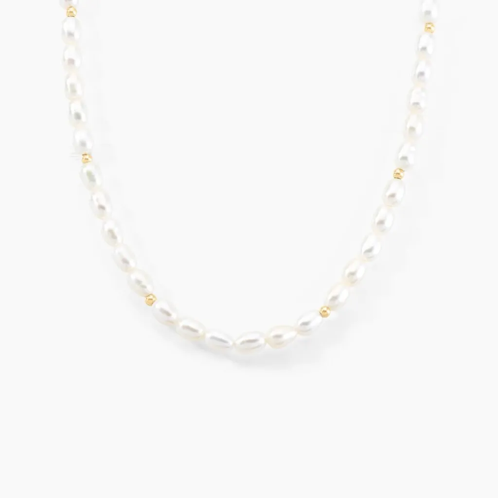 Histoire d'Or Collier Billes Or Jaune Perle De Culture Sale