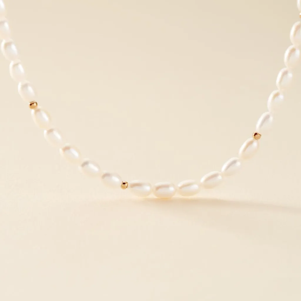 Histoire d'Or Collier Billes Or Jaune Perle De Culture Sale