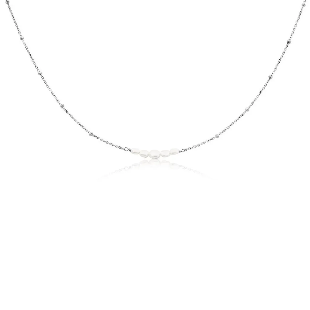 Histoire d'Or Collier Blaine Argent Blanc Perle De Culture Online