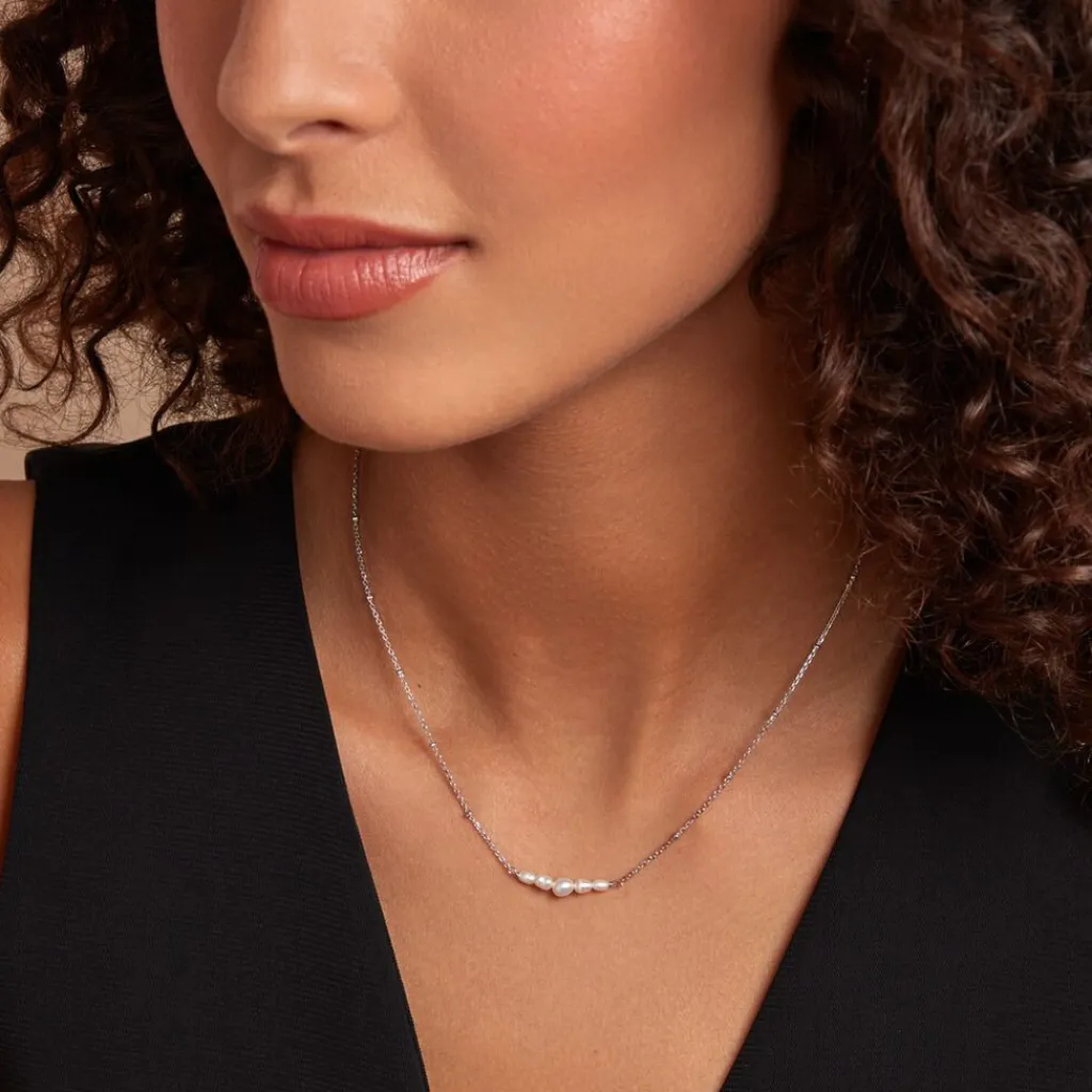 Histoire d'Or Collier Blaine Argent Blanc Perle De Culture Online