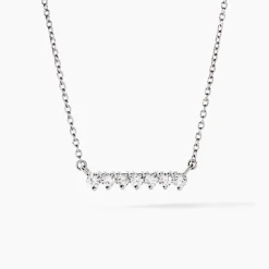 Histoire d'Or Collier Blitalia Or Blanc Diamant Synthétique Sale