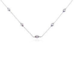 Histoire d'Or Collier Borya Argent Blanc Oxyde De Zirconium argent blanc oxyde violet