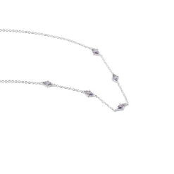 Histoire d'Or Collier Borya Argent Blanc Oxyde De Zirconium argent blanc oxyde violet