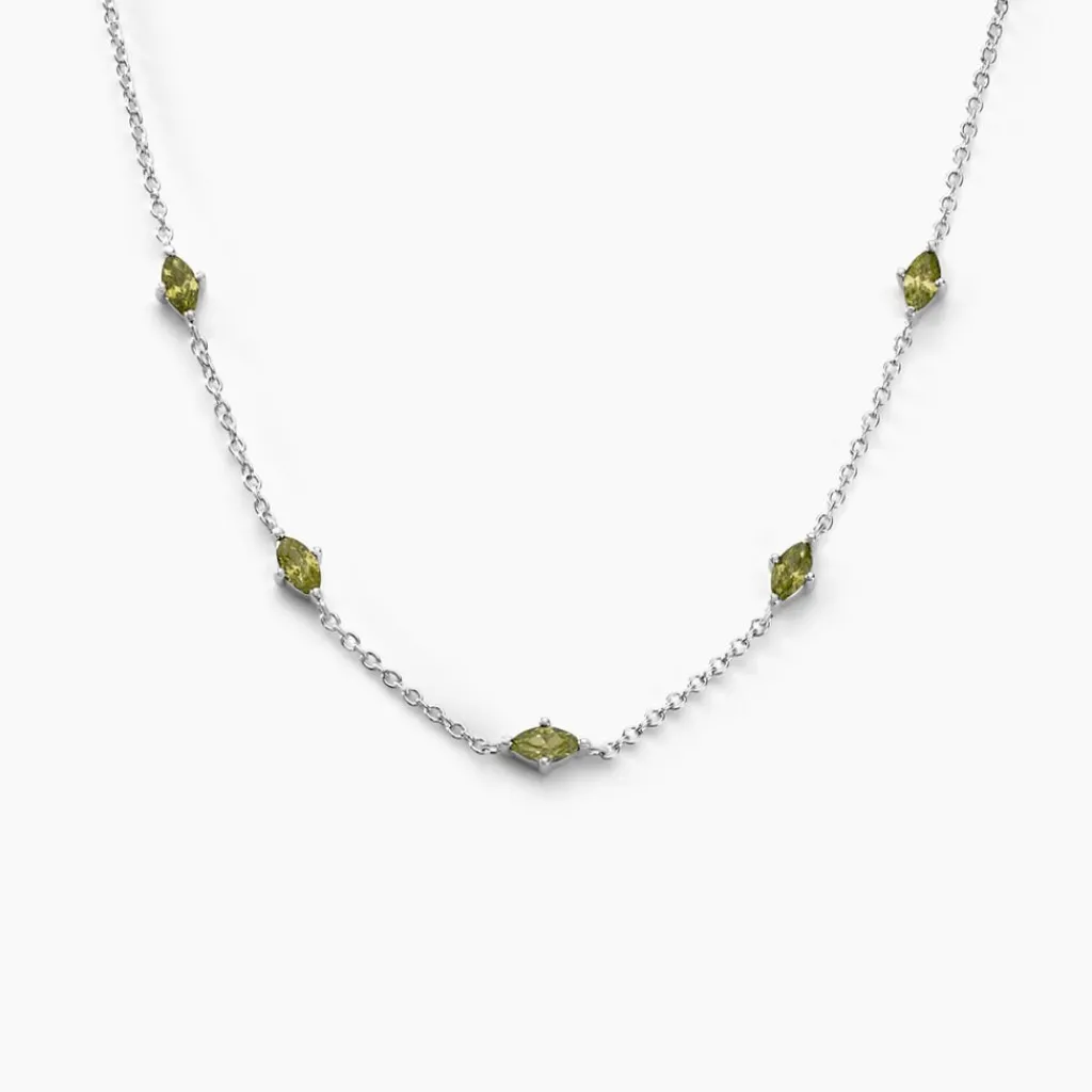 Histoire d'Or Collier Borya Argent Blanc Oxyde De Zirconium argent blanc oxyde vert Discount
