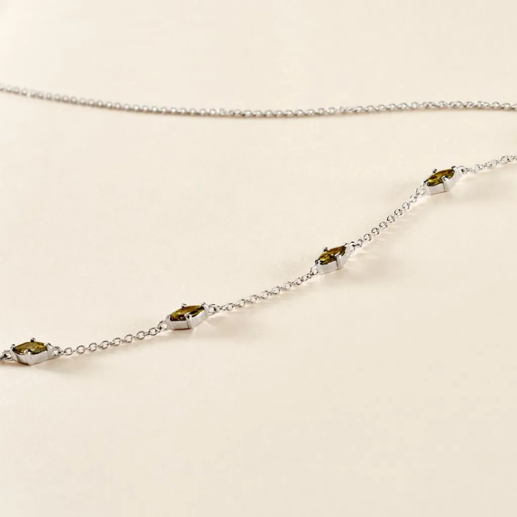 Histoire d'Or Collier Borya Argent Blanc Oxyde De Zirconium argent blanc oxyde vert Discount