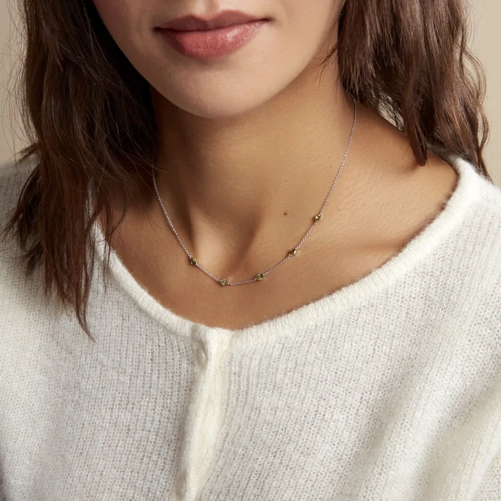 Histoire d'Or Collier Borya Argent Blanc Oxyde De Zirconium argent blanc oxyde vert Discount