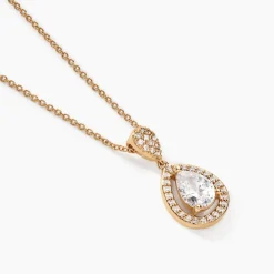 Histoire d'Or Collier Brigita De Zirconium plaqué or jaune oxyde Hot