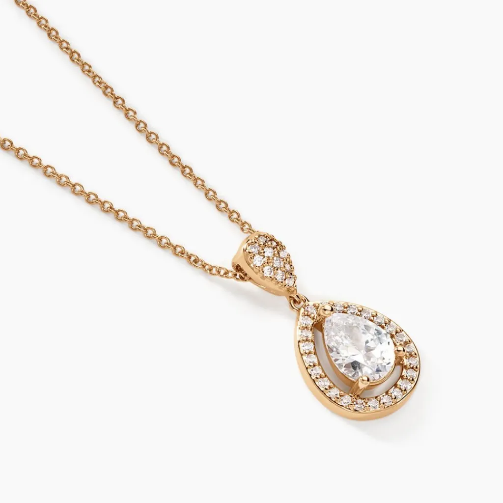 Histoire d'Or Collier Brigita De Zirconium plaqué or jaune oxyde Hot