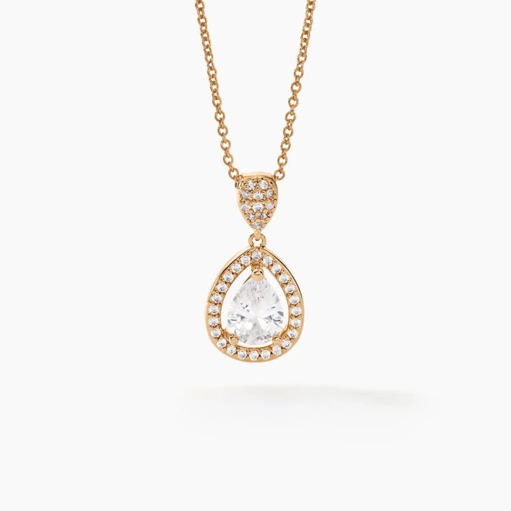 Histoire d'Or Collier Brigita De Zirconium plaqué or jaune oxyde Hot