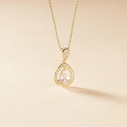 Histoire d'Or Collier Brigita De Zirconium plaqué or jaune oxyde Hot