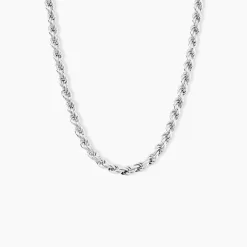 Histoire d'Or Collier Cacilda Maille Corde Argent Blanc Discount