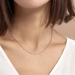 Histoire d'Or Collier Cacilda Maille Corde Argent Blanc Clearance