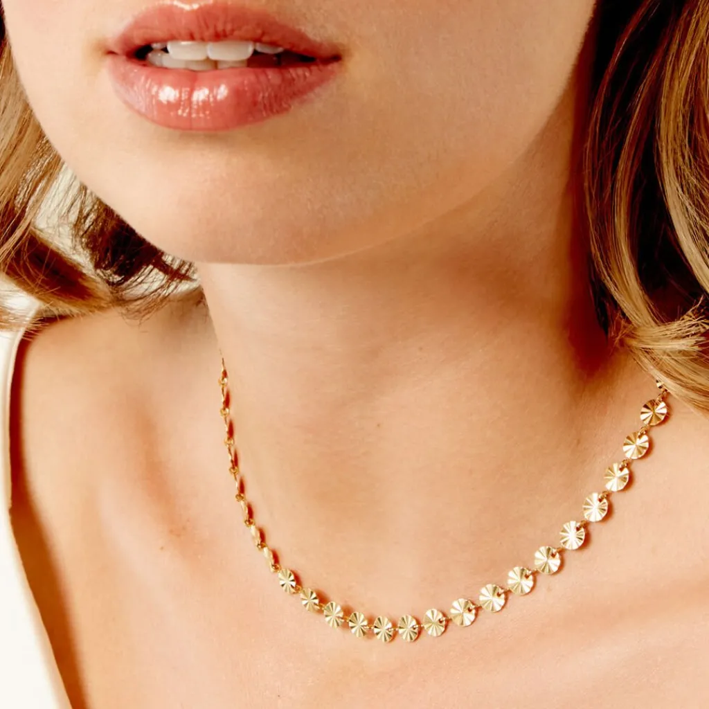 Histoire d'Or Collier Calliandra Acier Jaune Best