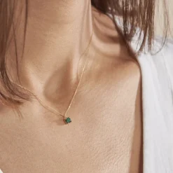 Histoire d'Or Collier Campsis Or Jaune Malachite Clearance