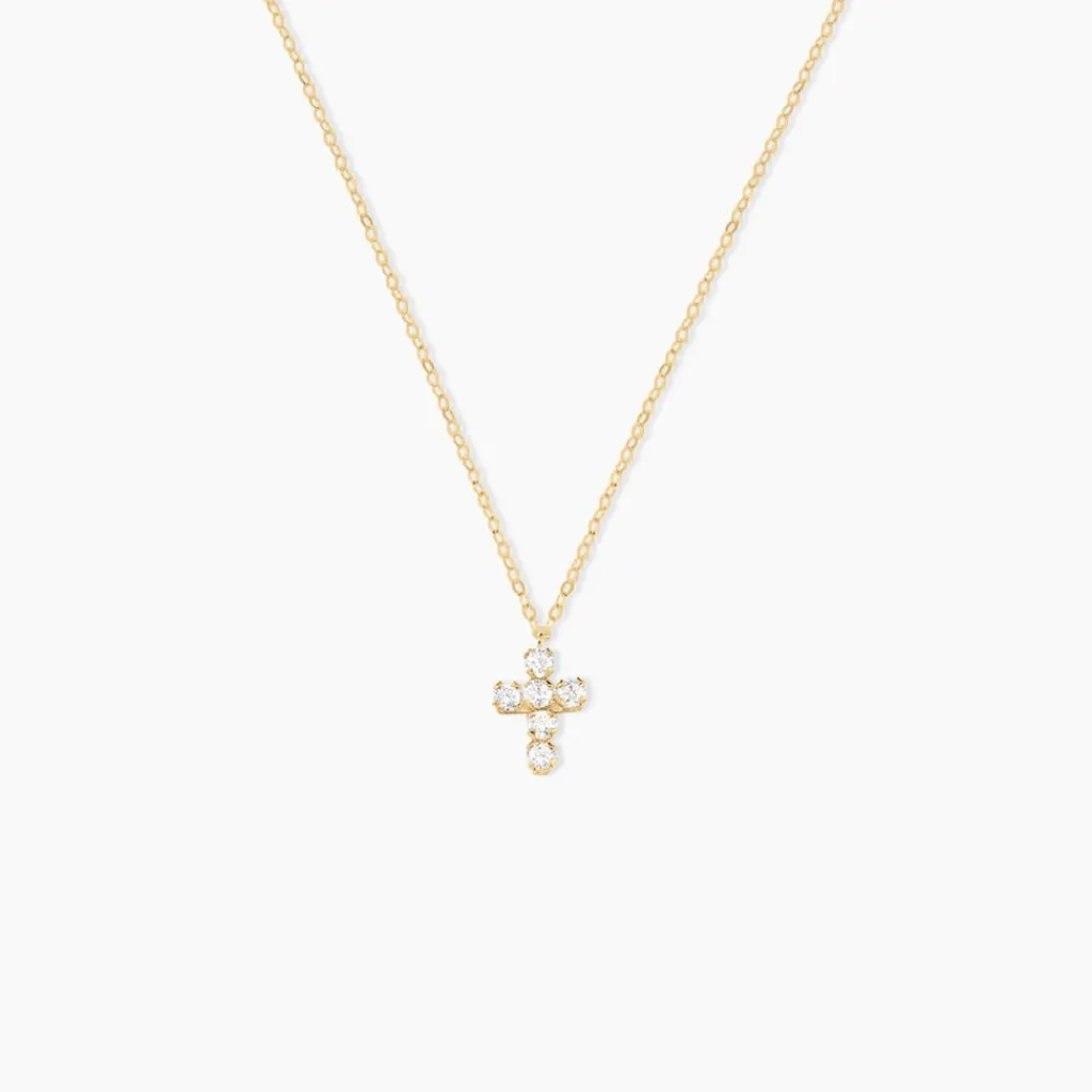 Histoire d'Or Collier Canice Croix Or Jaune Oxyde De Zirconium Sale