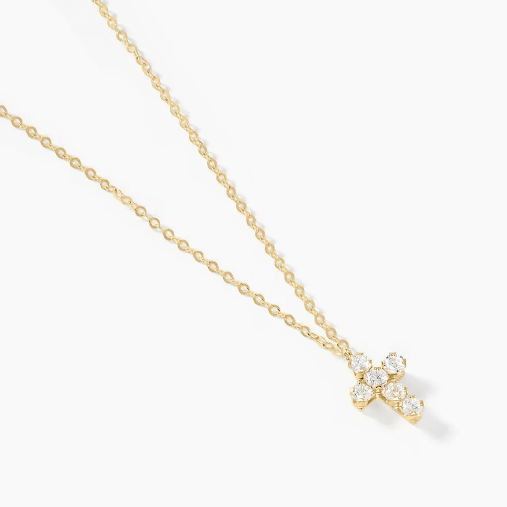 Histoire d'Or Collier Canice Croix Or Jaune Oxyde De Zirconium Sale