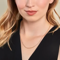 Histoire d'Or Collier Capucin Or Jaune Maille Marine Plate Hot