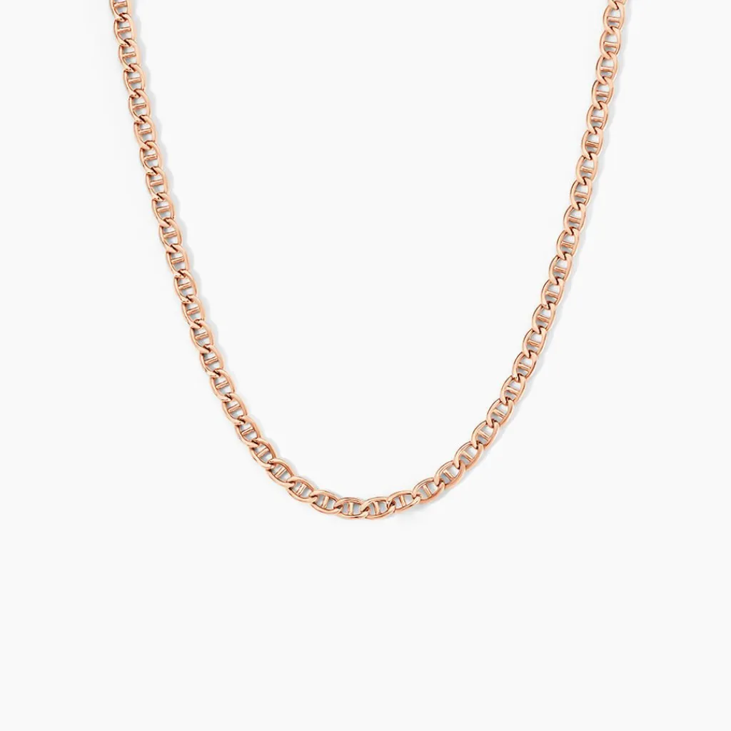 Histoire d'Or Collier Capucin Or Rose Maille Marine Plate or jaune Hot