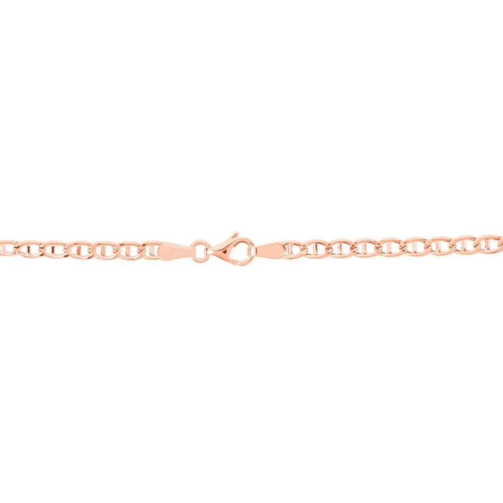 Histoire d'Or Collier Capucin Or Rose Maille Marine Plate or jaune Hot