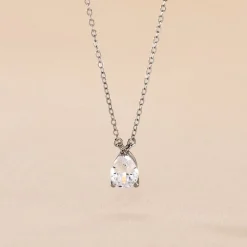 Histoire d'Or Collier Carolyn Argent Blanc Oxyde De Zirconium Outlet