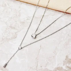 Histoire d'Or Collier Cate Argent Blanc Oxyde De Zirconium Clearance