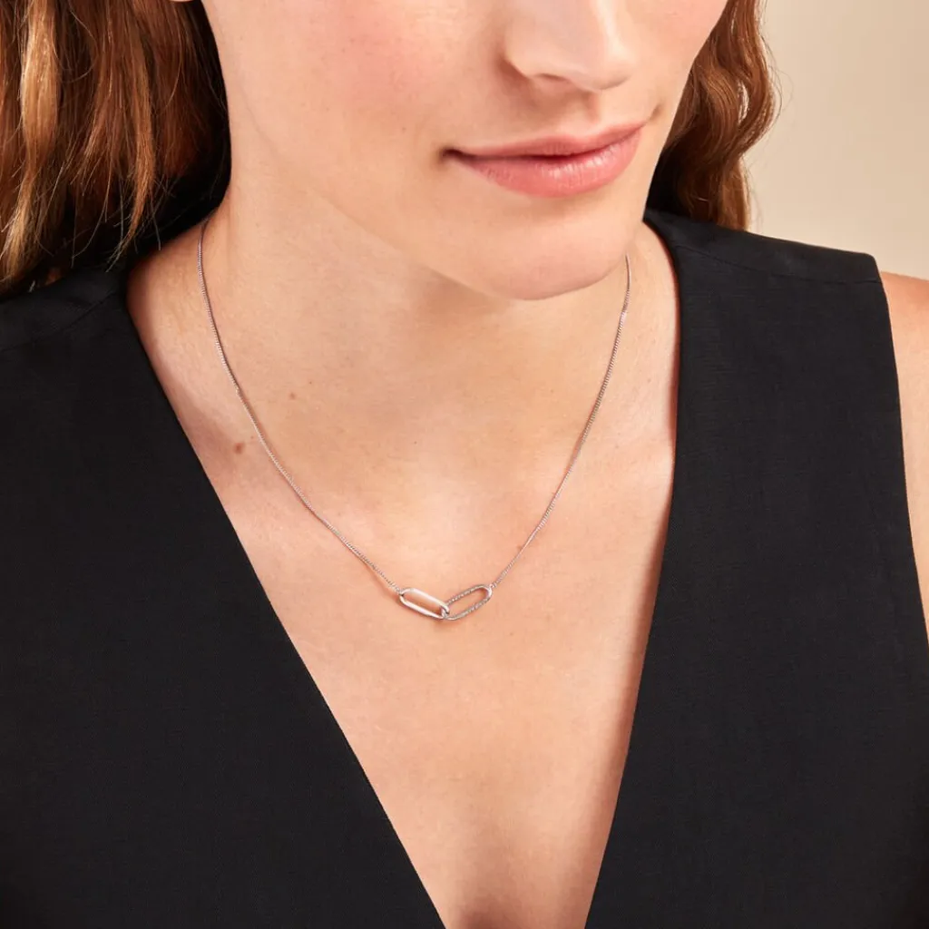 Histoire d'Or Collier Cedrine Argent Blanc Best