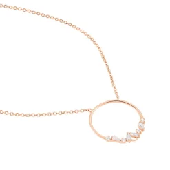 Histoire d'Or Collier Celene Argent Rose Oxyde De Zirconium Outlet