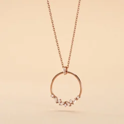 Histoire d'Or Collier Celene Argent Rose Oxyde De Zirconium Outlet