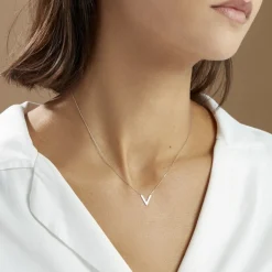 Histoire d'Or Collier Celene or blanc New