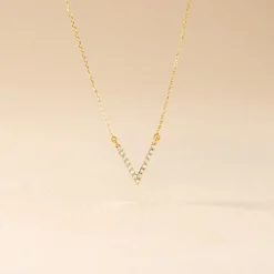 Histoire d'Or Collier Celene Or Jaune Oxyde De Zirconium