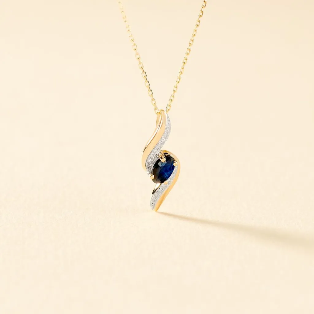 Histoire d'Or Collier Celestine Or Jaune Saphir Et Diamant Hot
