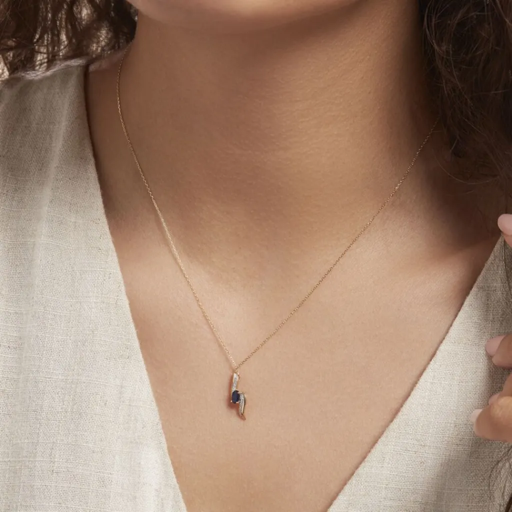 Histoire d'Or Collier Celestine Or Jaune Saphir Et Diamant Hot