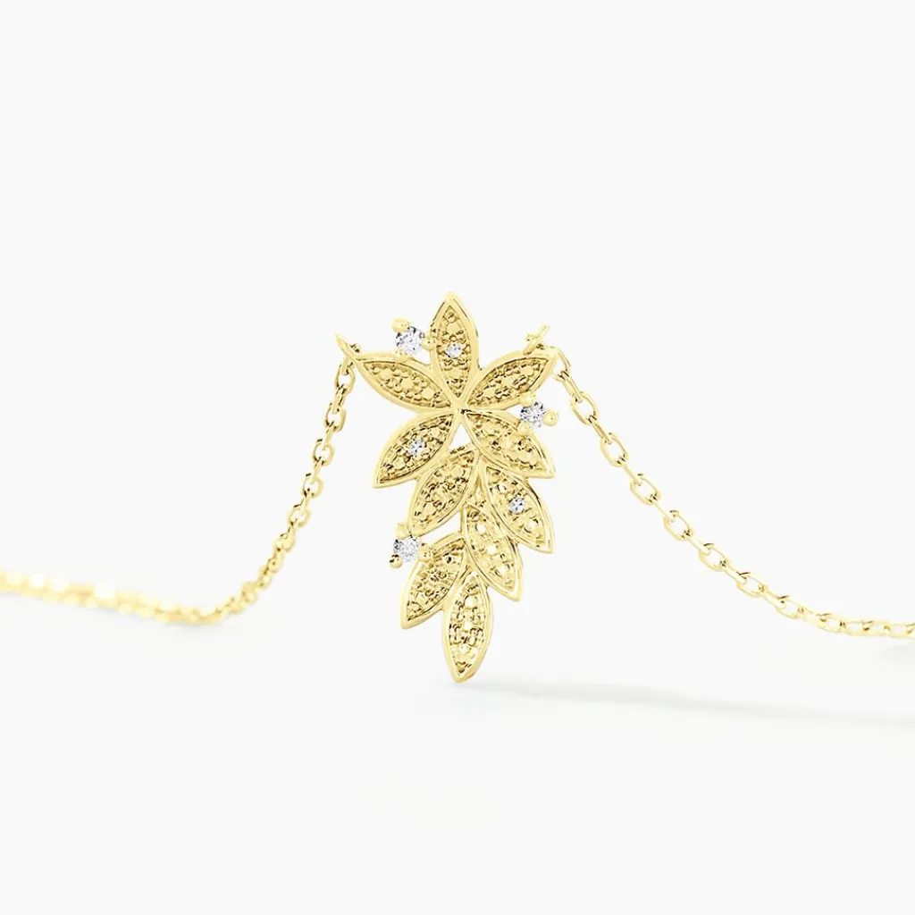 Histoire d'Or Collier Cezar Or Jaune Diamant Hot