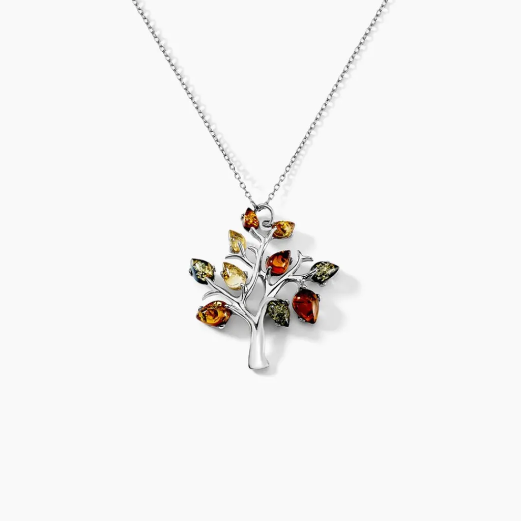 Histoire d'Or Collier Chahida Argent Blanc Ambre Online
