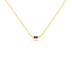 Histoire d'Or Collier Chain Or Jaune Améthyste or jaune améthyste violet Discount