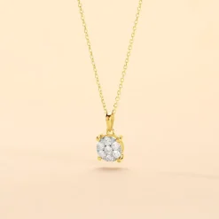 Histoire d'Or Collier Charlene Or Jaune Diamant Synthetique or jaune diamant synthétique blanc