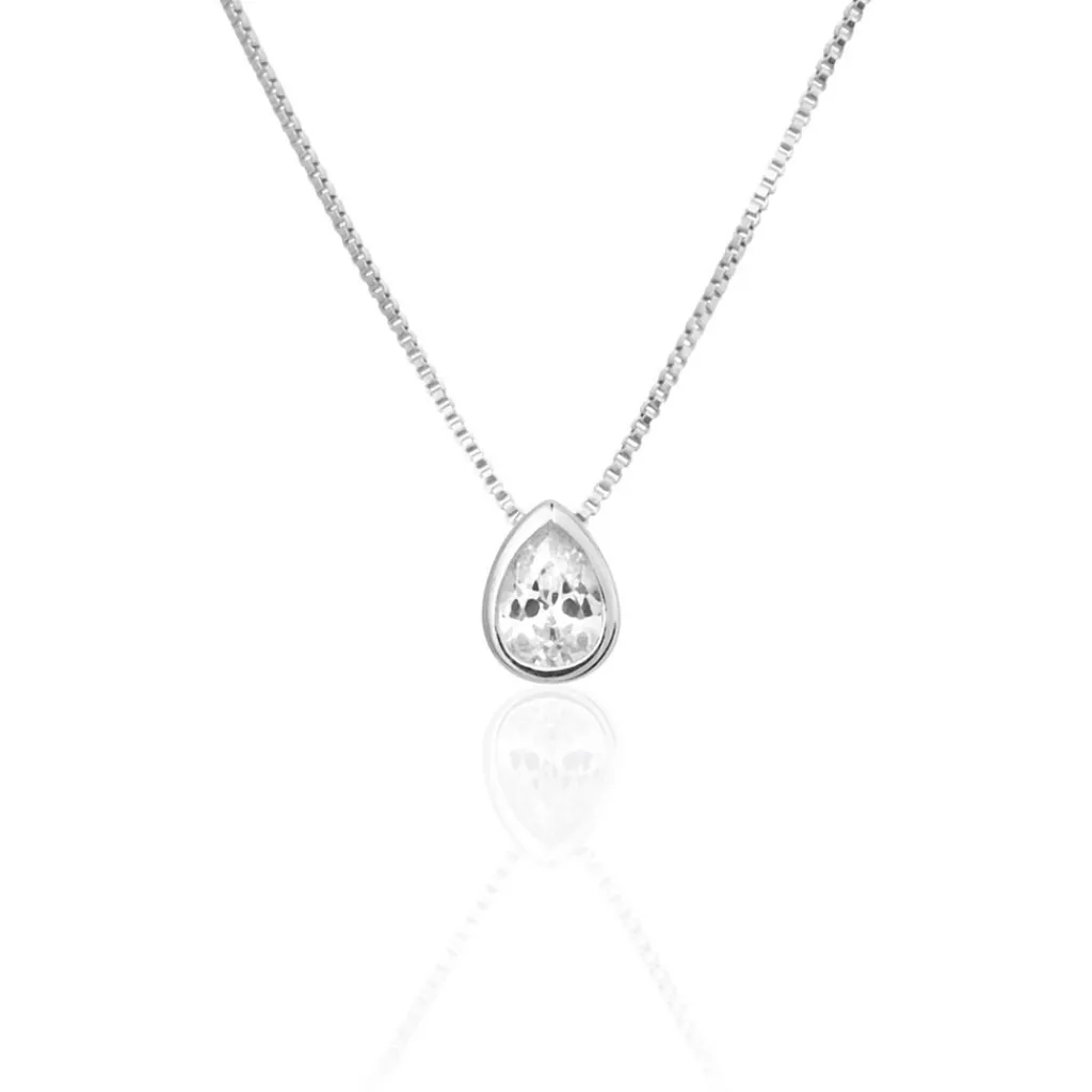 Histoire d'Or Collier Cherice Argent Blanc Oxyde De Zirconium Clearance
