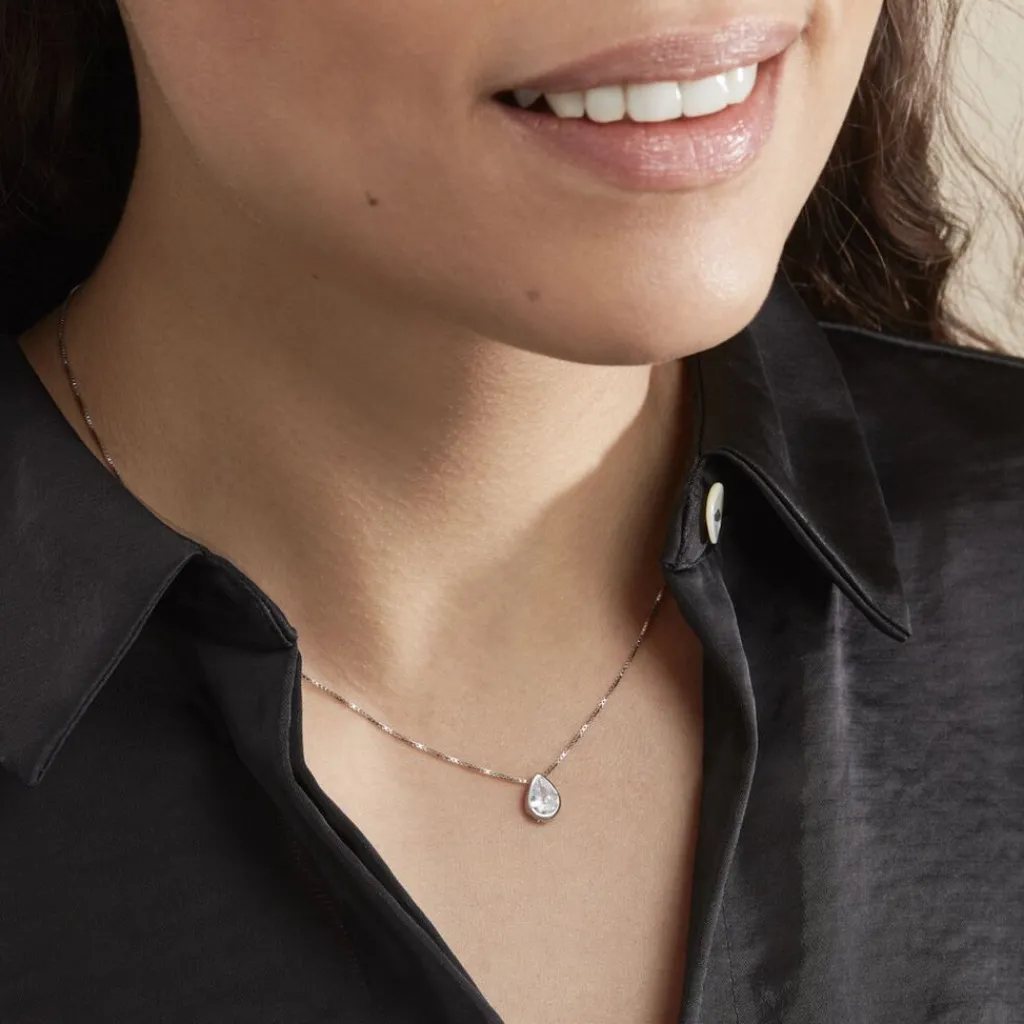 Histoire d'Or Collier Cherice Argent Blanc Oxyde De Zirconium Clearance